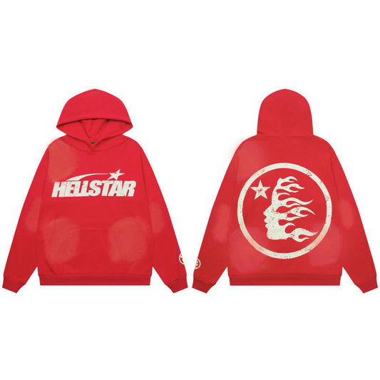 HELLSTAR Star Graphic Red Hoodie