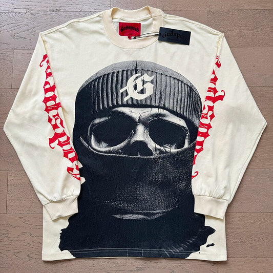 GodSpeed Mask Graphic Cream Long Sleeve T-Shirt