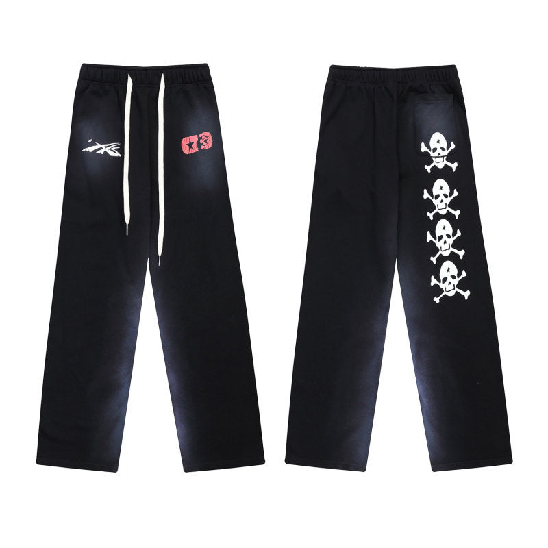 HELLSTAR Black Skull Graphic Sweatpants