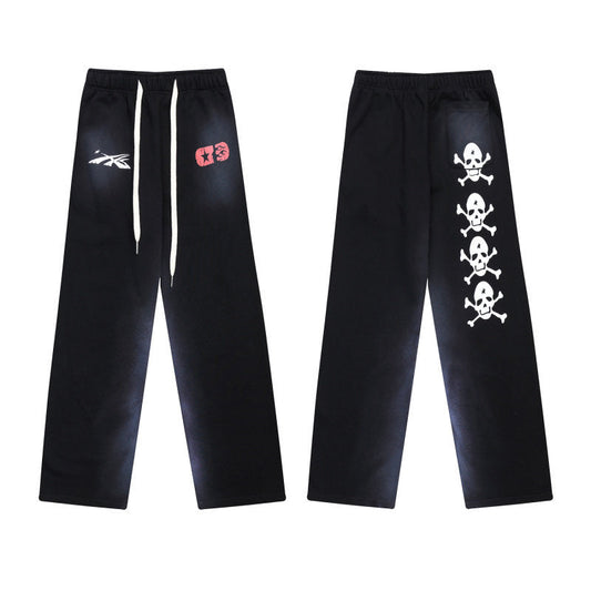 HELLSTAR Black Skull Graphic Sweatpants