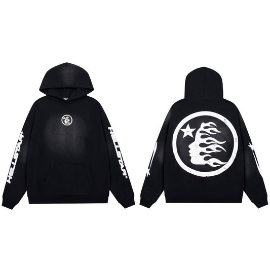 HELLSTAR Flame Logo Black Hoodie