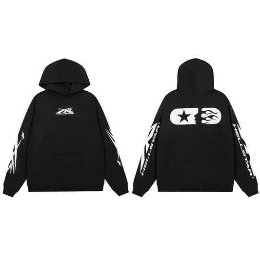 HELLSTAR Star Graphic Black Hoodie