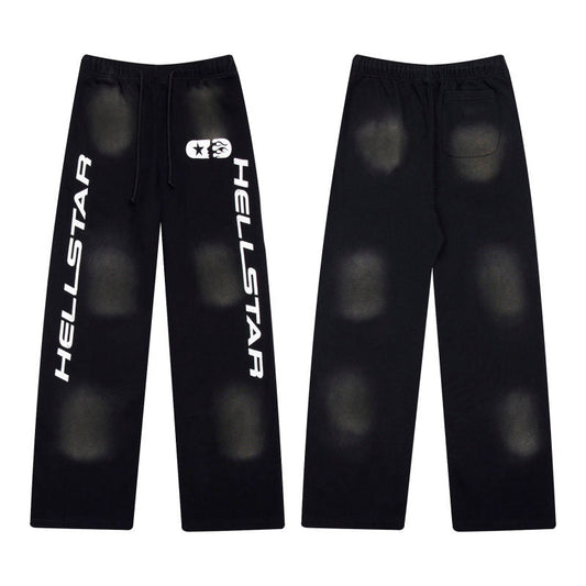 HELLSTAR Logo Print Sweatpants Black