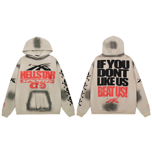 HELLSTAR Sports Graphic Beige Hoodie