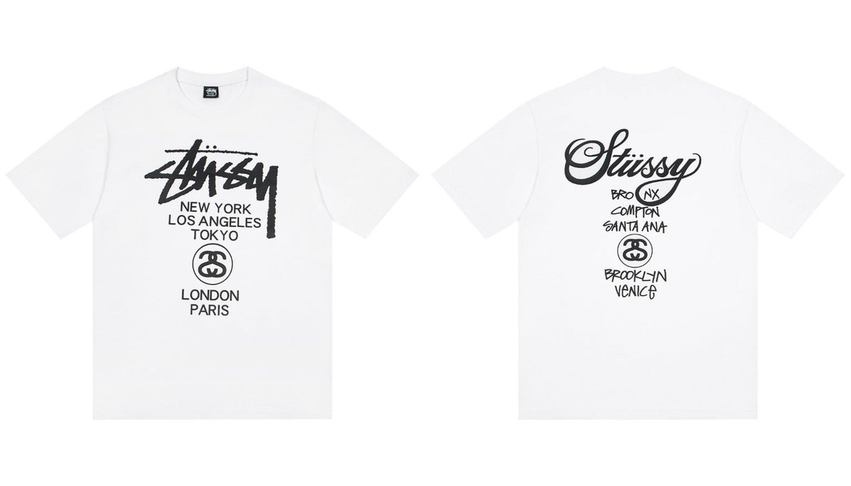 STUSSY World Tour Logo T-Shirt White