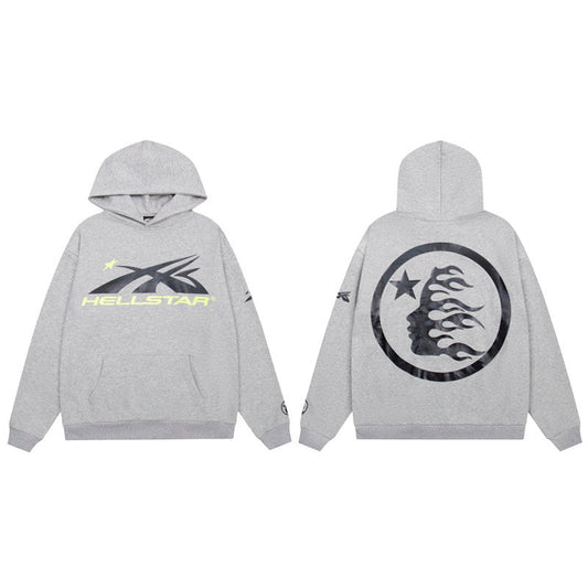 HELLSTAR Star Graphic Grey Hoodie