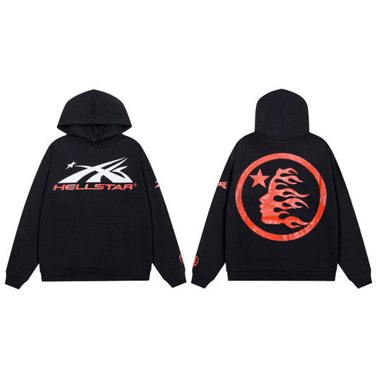 HELLSTAR Star Flame Black Hoodie