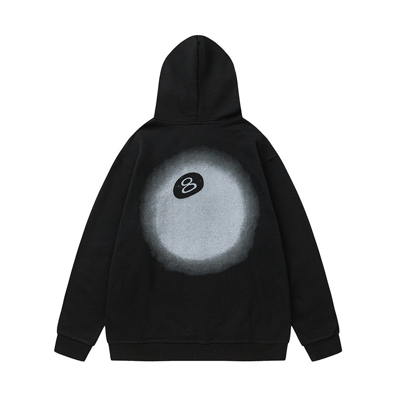 STUSSY 8 Ball Graphic Hoodie Black