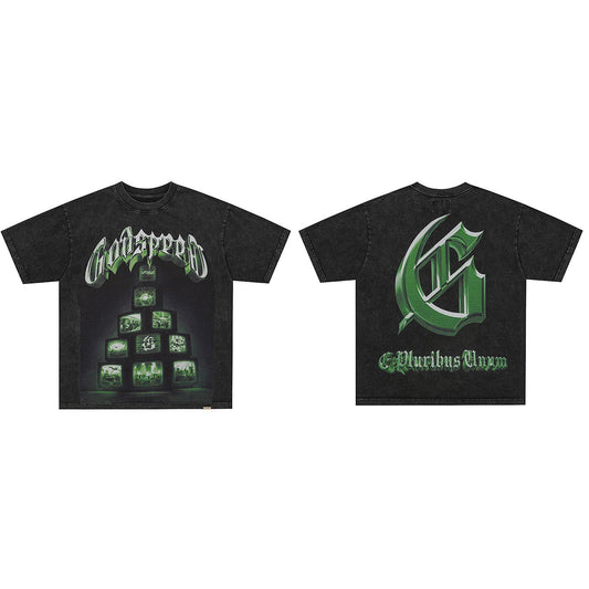GodSpeed Glitch TV Graphic T-Shirt