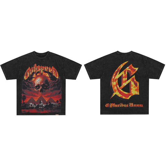 GodSpeed Skull Sunset Graphic T-Shirt