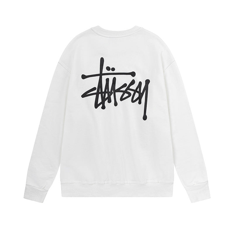 STUSSY Basic Logo Crewneck Sweatshirt White