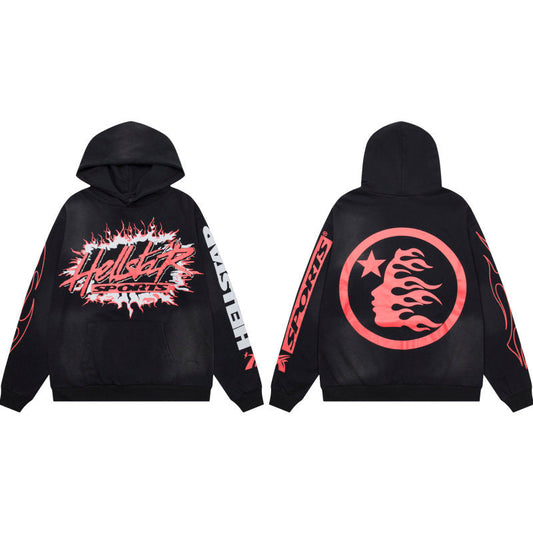 HELLSTAR Sports Flame Black Hoodie