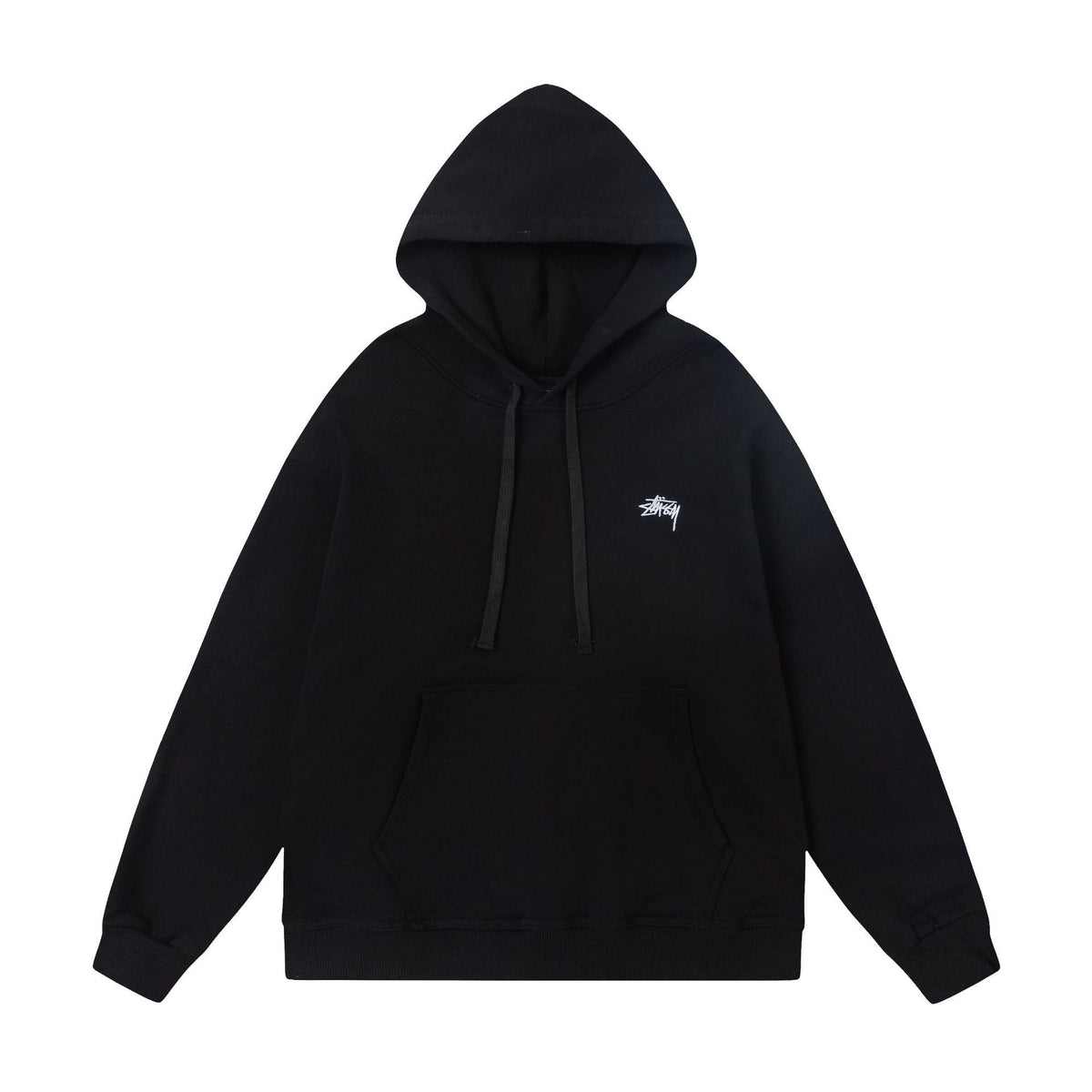 STUSSY Small Logo Pullover Hoodie Black