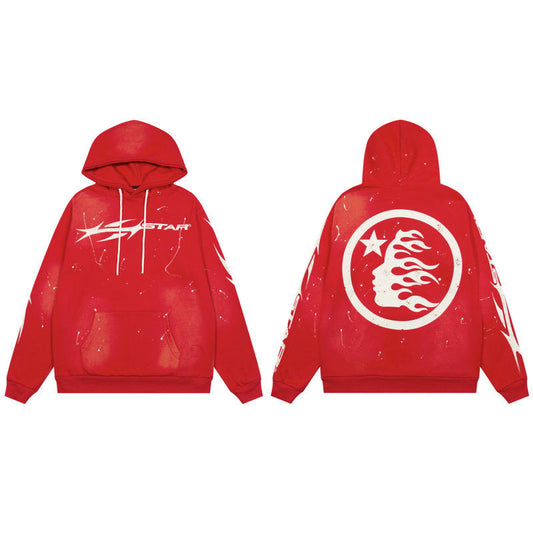 HELLSTAR Star Logo Red Hoodie