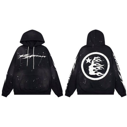 HELLSTAR Star Logo Black Hoodie