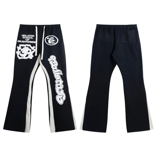 HELLSTAR School Graphic Flare Sweatpants Black