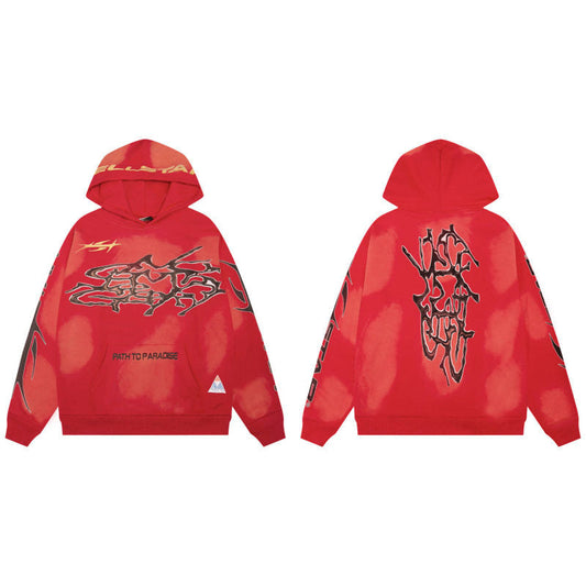 HELLSTAR Path to Paradise Red Hoodie
