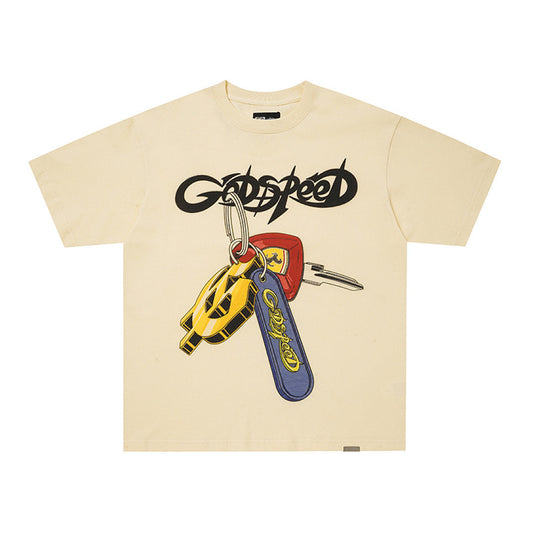 GodSpeed G2017 Keychain Graphic T-Shirt – Cream
