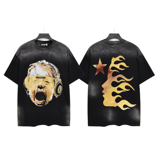 HELLSTAR Star Skull Graphic T-Shirt – Black