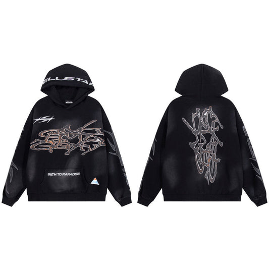 HELLSTAR Black Path to Paradise Graphic Hoodie
