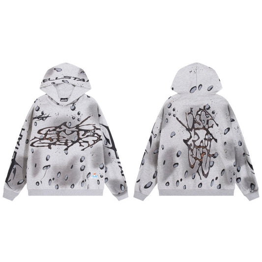 HELLSTAR Grey Path to Paradise Splatter Hoodie