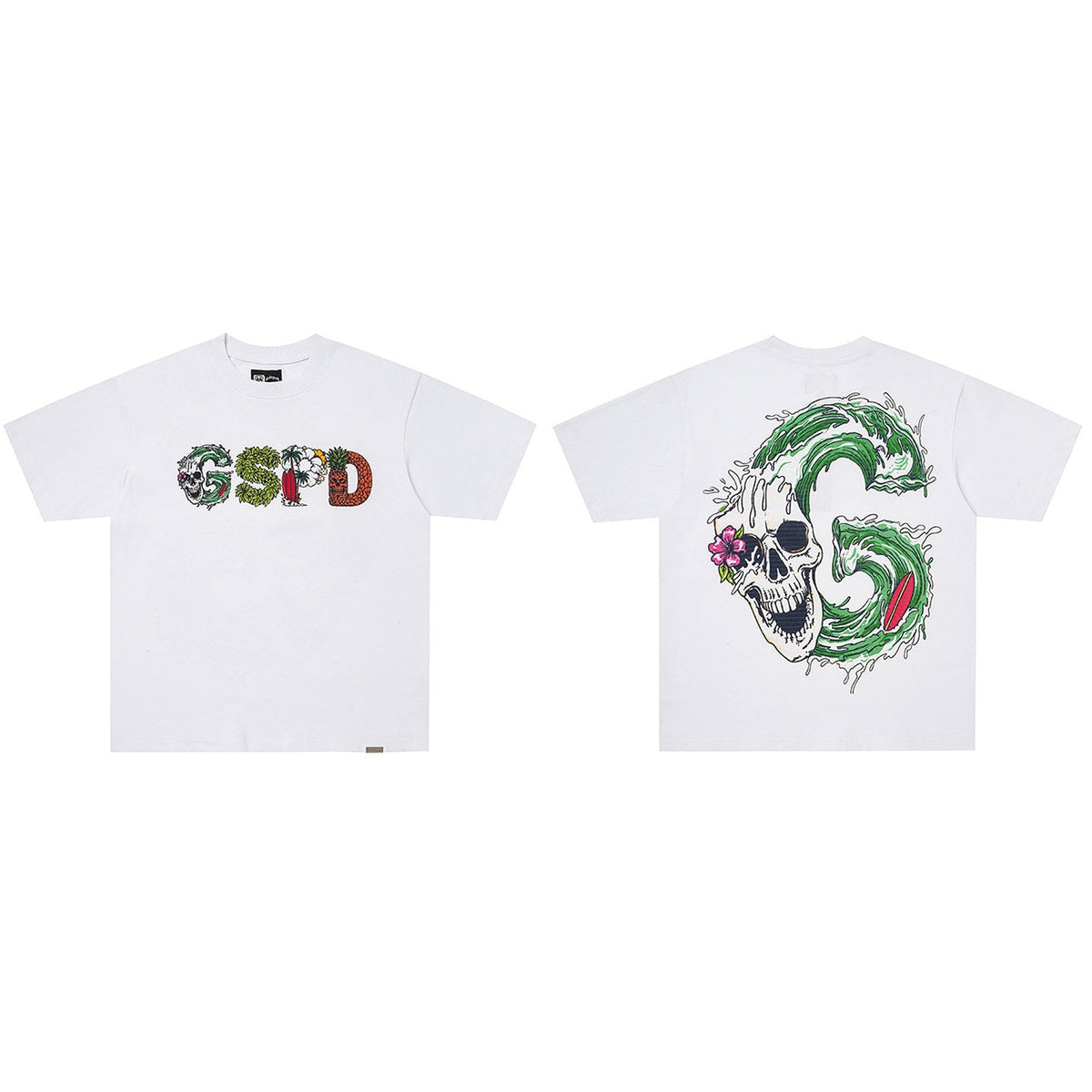 GodSpeed GSPD Surf Skull Graphic T-Shirt