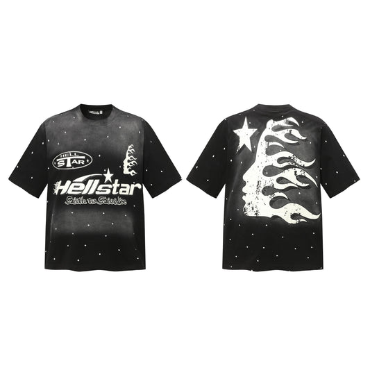 HELLSTAR Path to Paradise Star Graphic T-Shirt Black