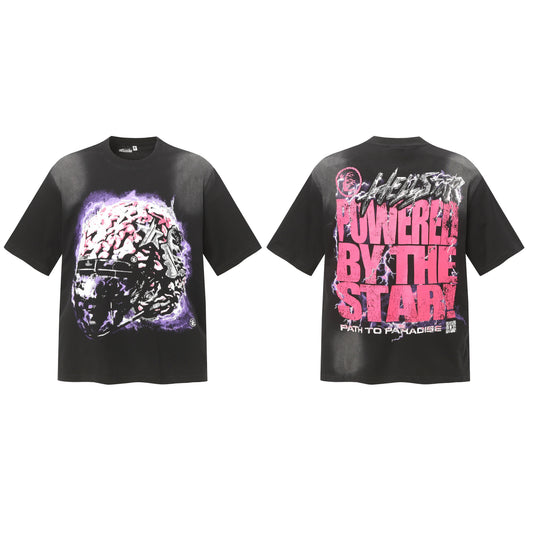 HELLSTAR Powered by the Star T-Shirt Black