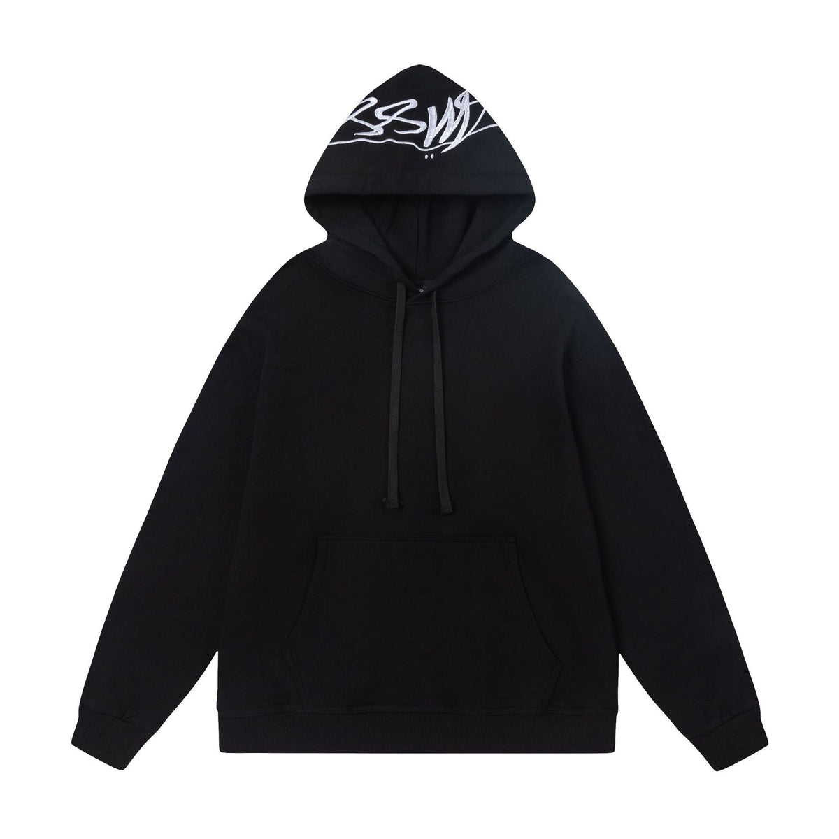 STUSSY Hood Logo Black Pullover Hoodie