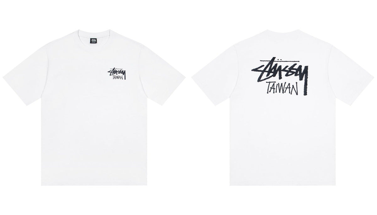 STUSSY Taiwan Logo T-Shirt – White