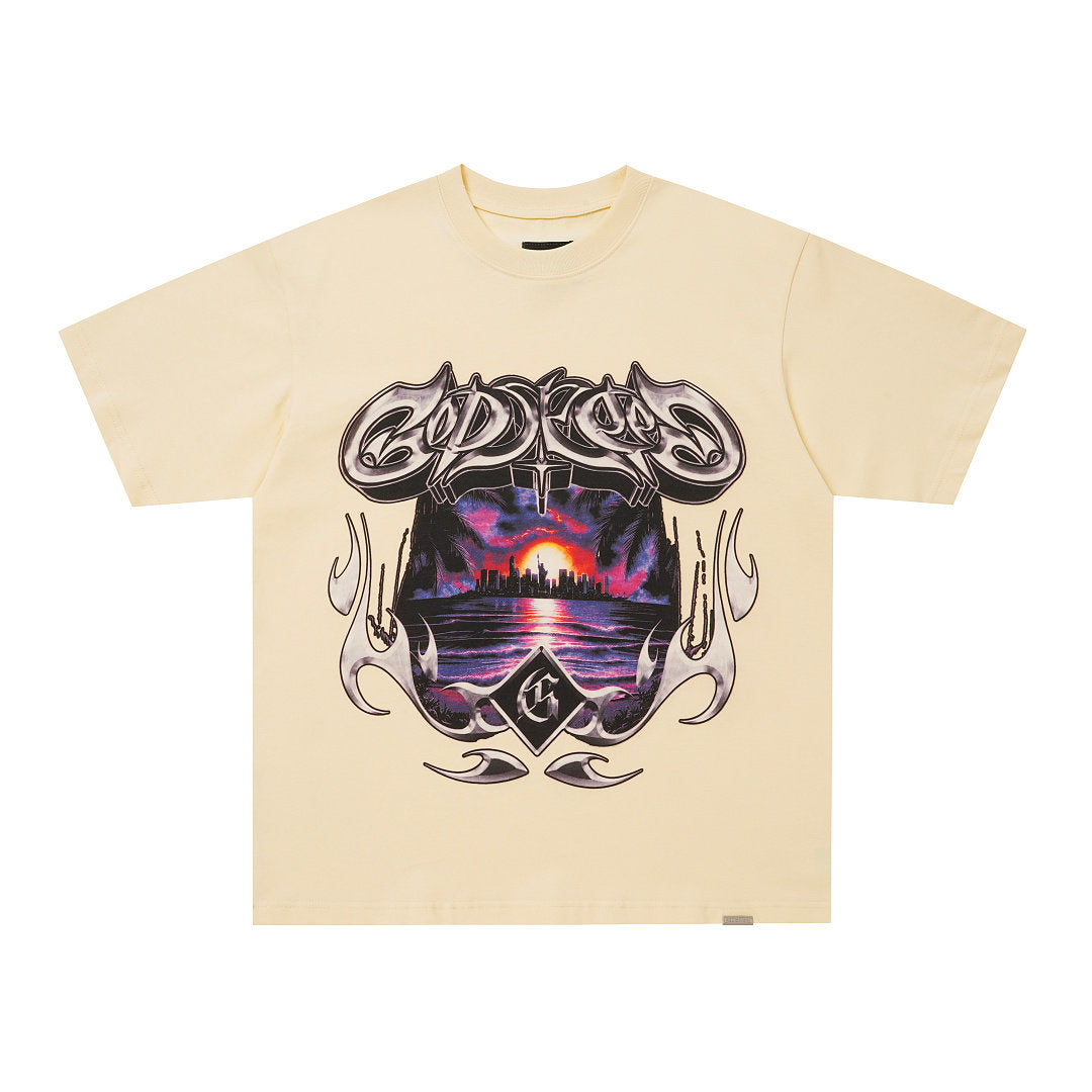 GodSpeed Cream Sunset Graphic Tee