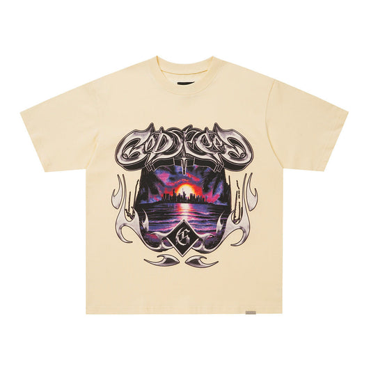 GodSpeed Cream Sunset Graphic Tee