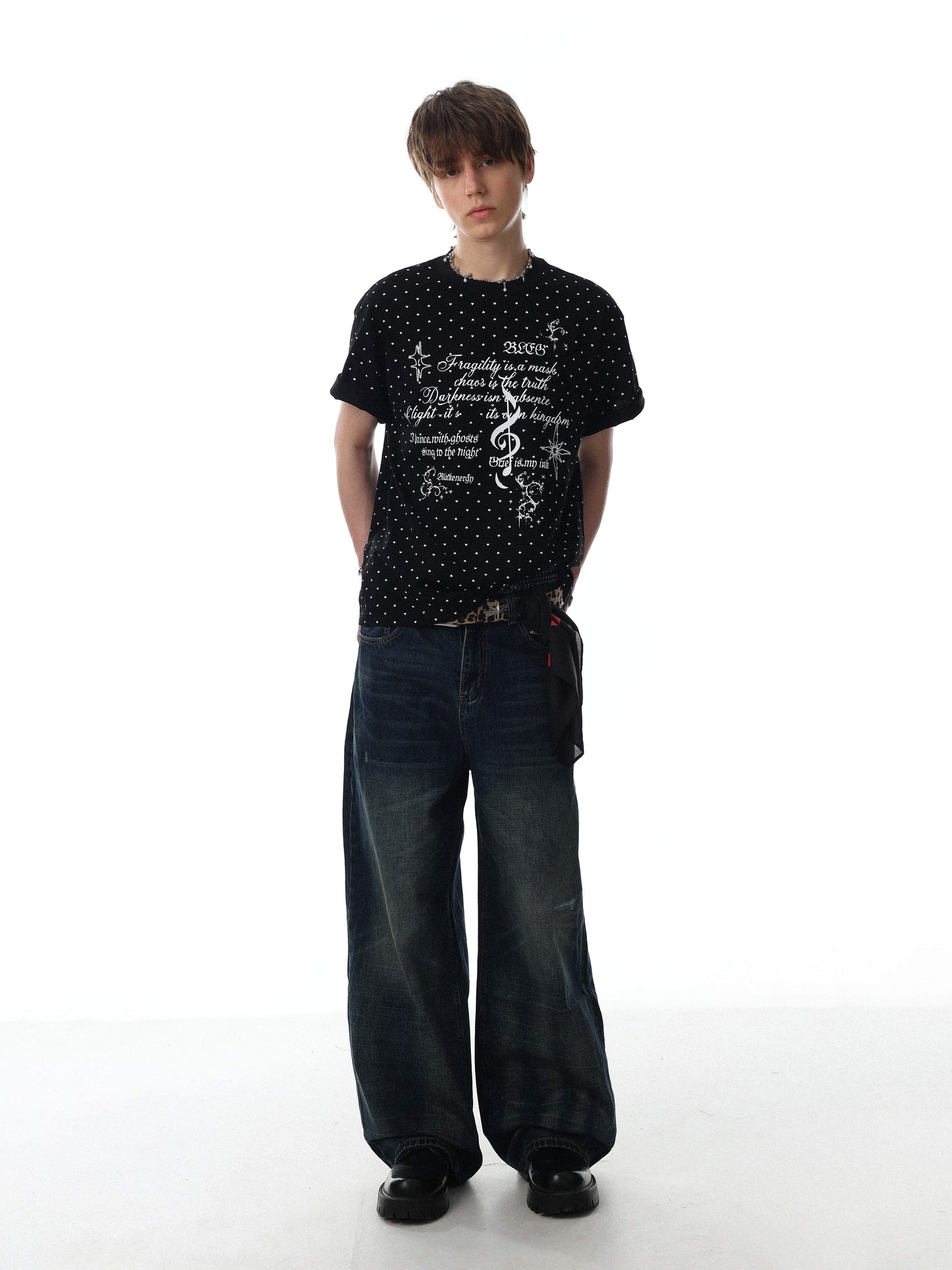 CapCabin “Allover Micro-Print Graphic Tee”