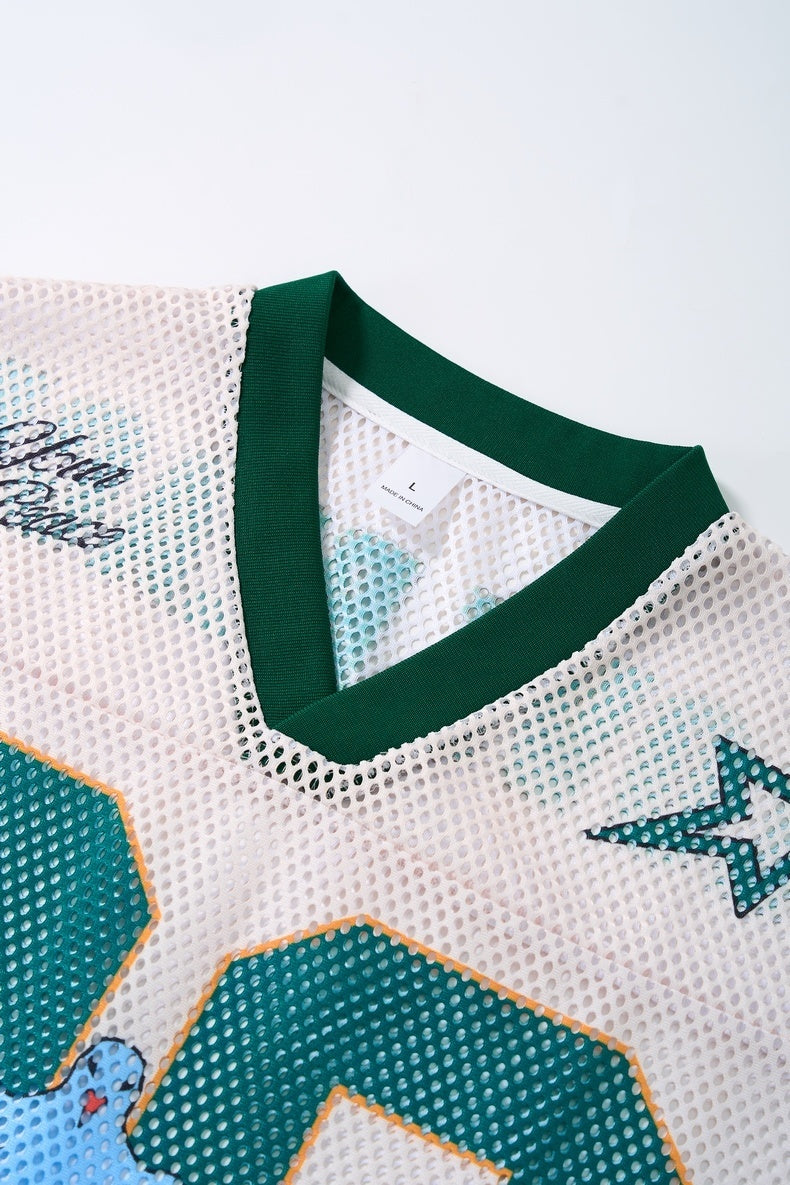 CapCabin “Love Peace 00” Mesh Jersey T-Shirt