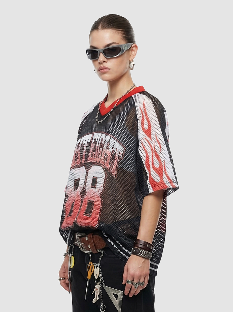 CapCabin “College 88 Flame” Mesh Jersey T-Shirt