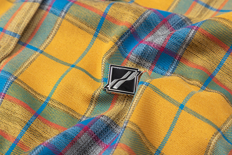 Yellow Multi-Color Plaid Long Sleeve Shirt