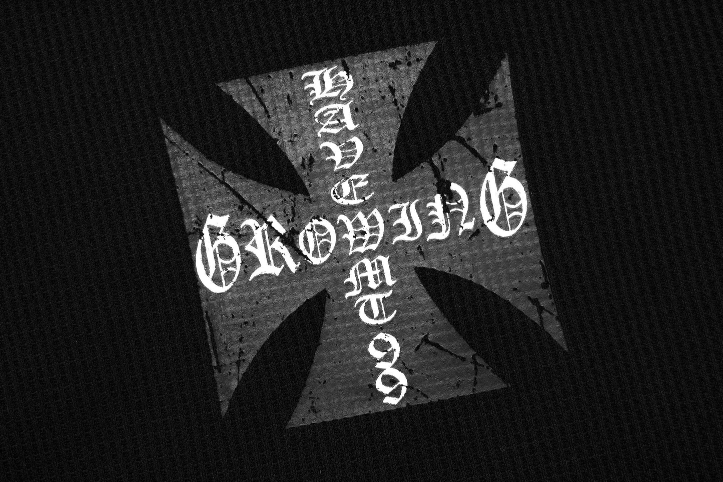 CapCabin Layered Gothic Cross Long Sleeve Tee