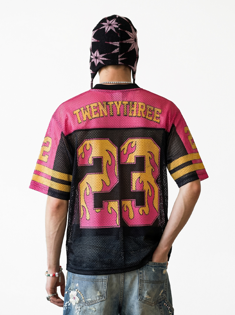 CapCabin “Flame 23” Mesh Jersey T-Shirt