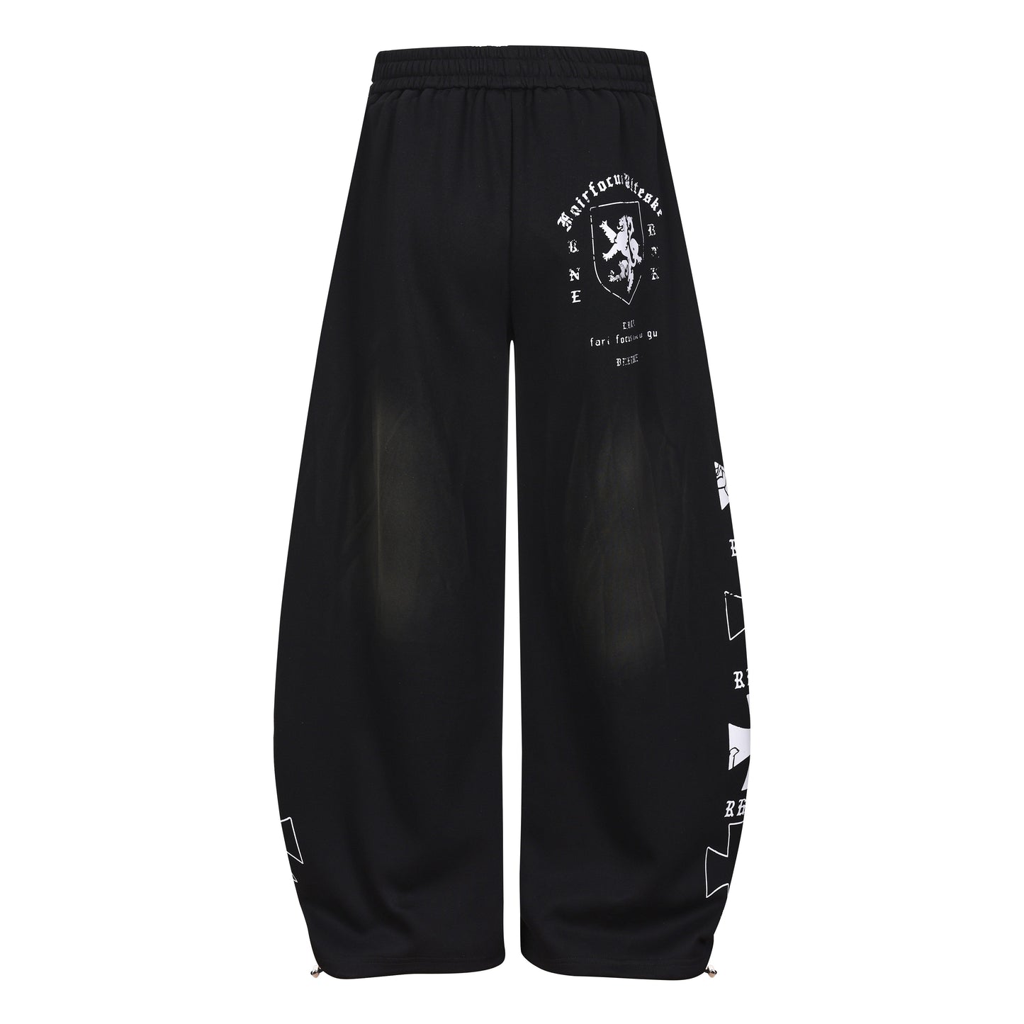 CapCabin Gothic Script Wide-Leg Pants