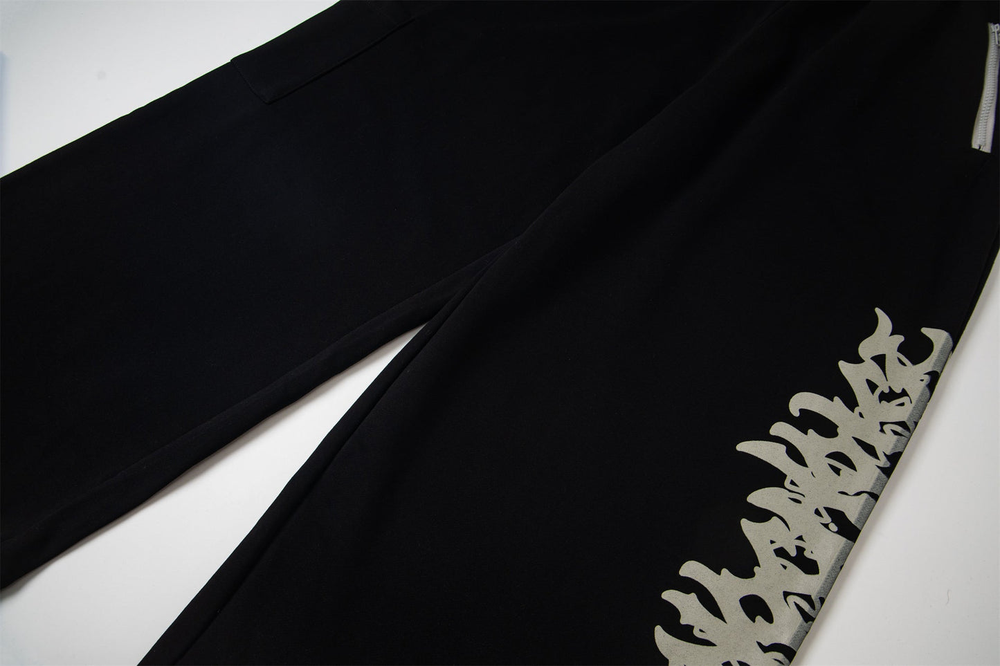 CapCabin Flame Script Wide-Leg Sweatpants