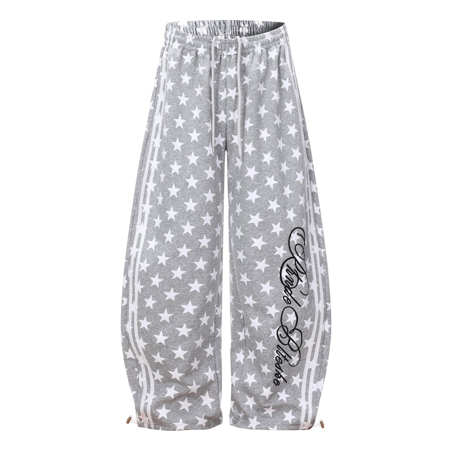 CapCabin Star Print Wide-Leg Sweatpants