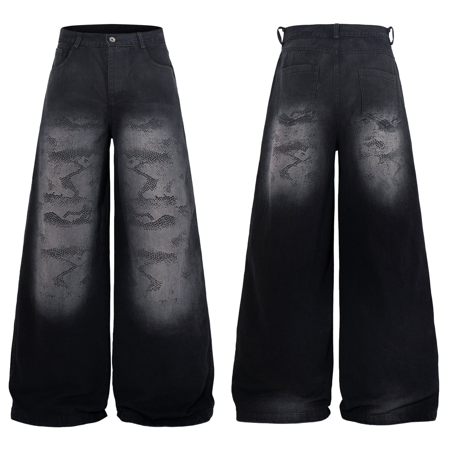 CapCabin Shadow Camo Wide-Leg Pants