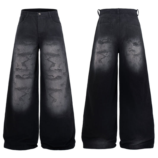 CapCabin Shadow Camo Wide-Leg Pants