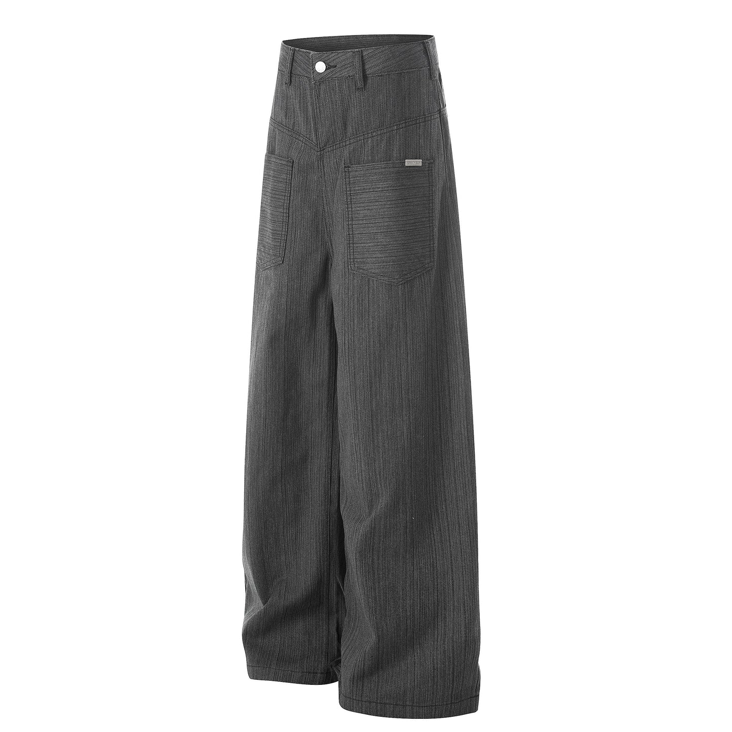 CapCabin Textured Wide-Leg Utility Pants