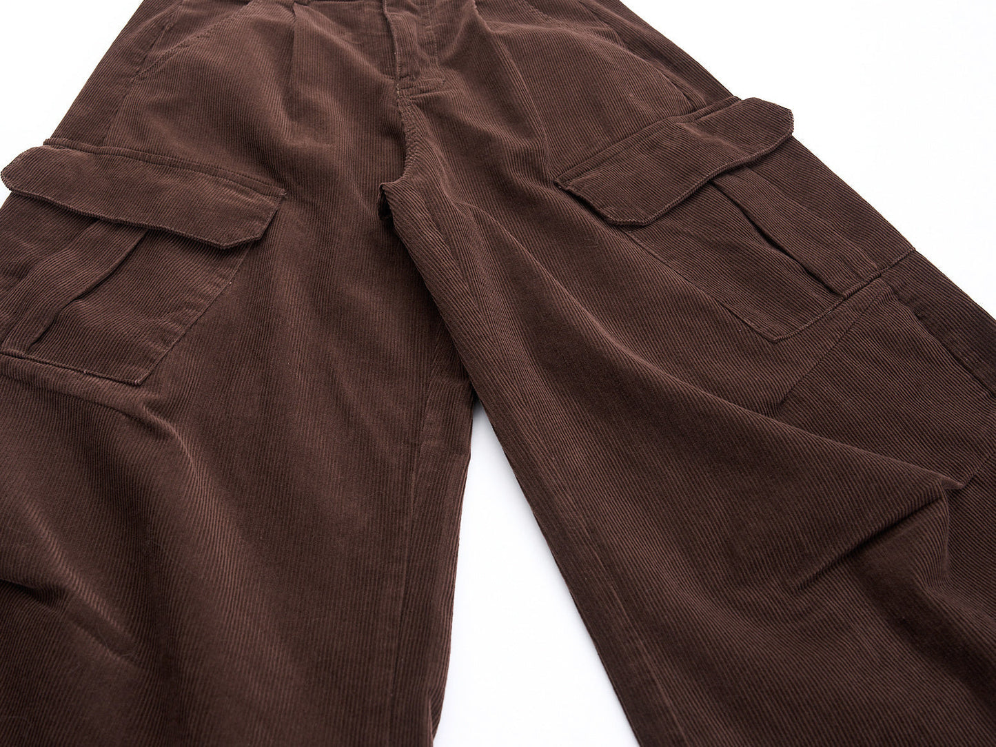 CapCabin Corduroy Cargo Wide-Leg Pants