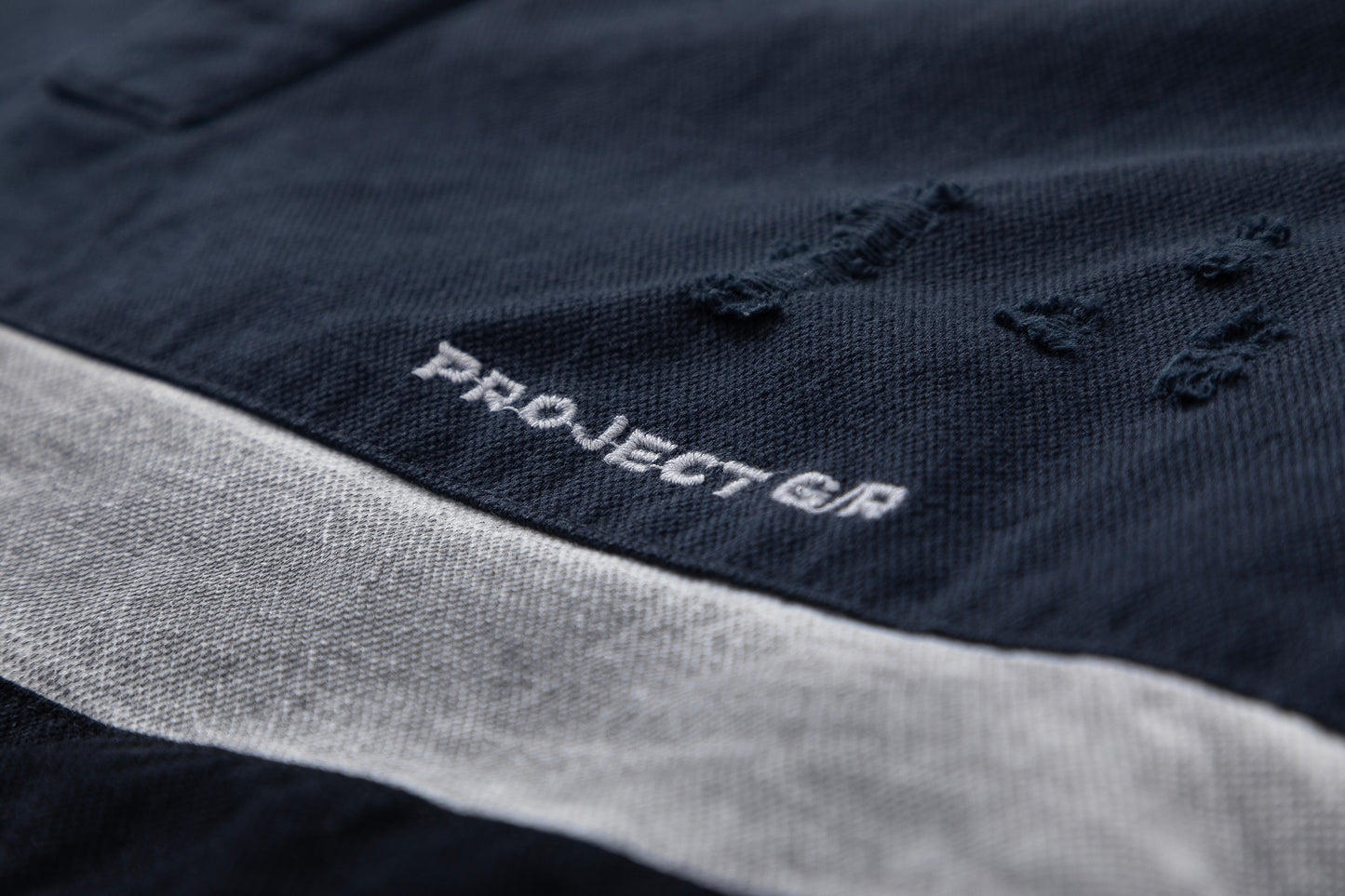 PROJECT G/R Striped Distressed Rugby Polo Shirt