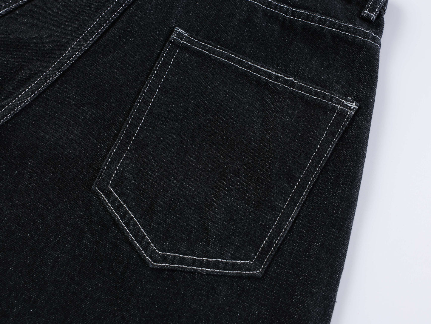 CapCabin Wide-Leg Buckle Denim Shorts