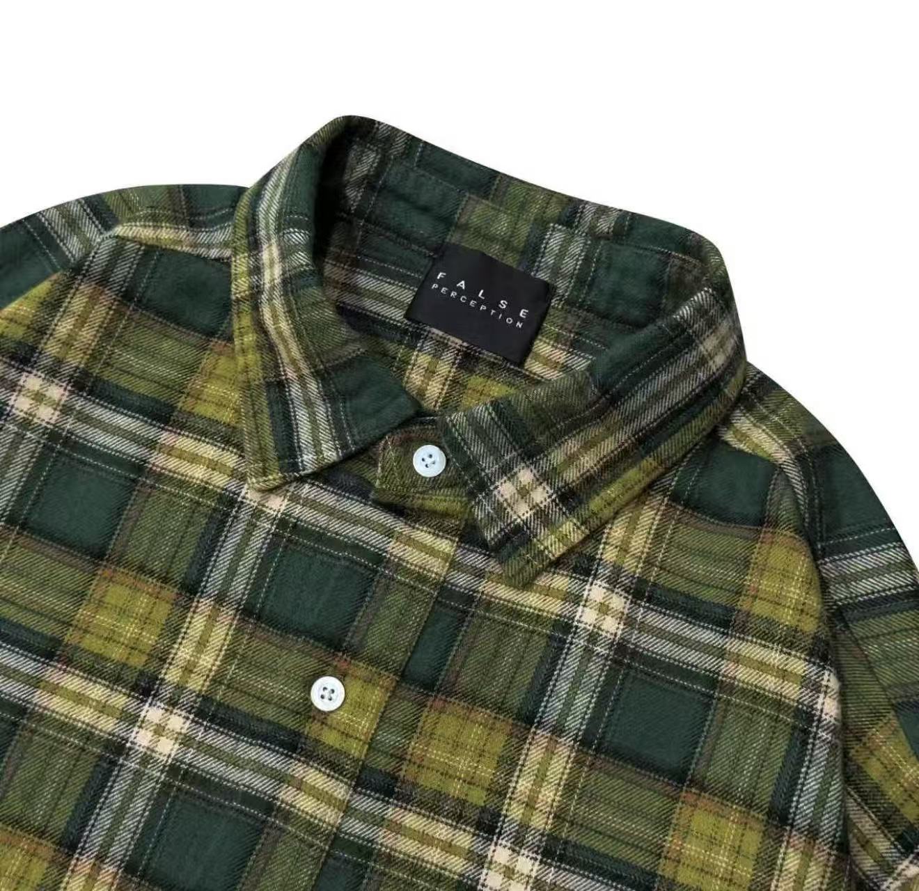 Vintage Plaid Graphic Long Sleeve Shirt