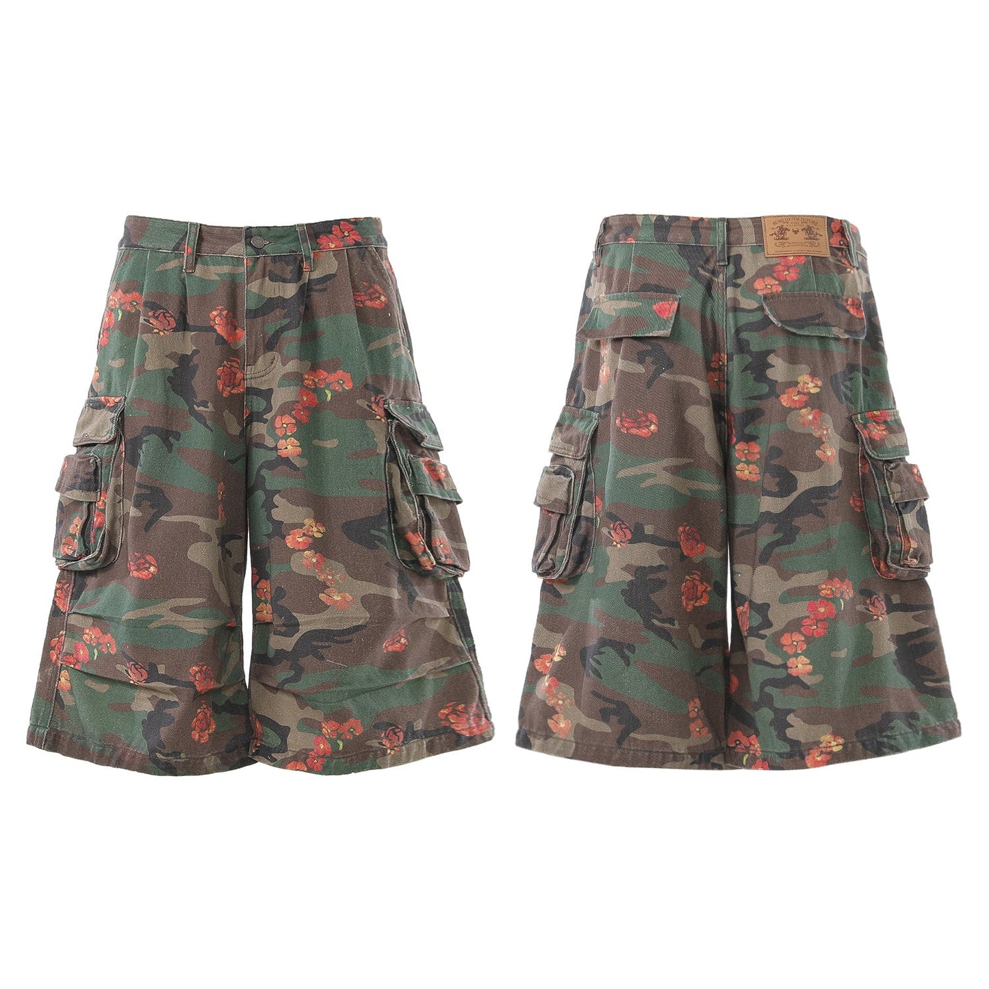CapCabin “Floral Camo Cargo Shorts”
