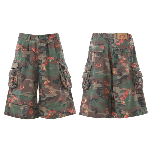 CapCabin “Floral Camo Cargo Shorts”
